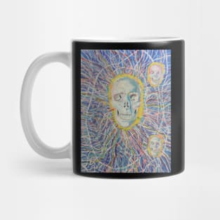 Insanity Madness skulls acrylic painting Mug